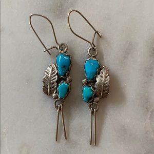Dainty Silver & Turquoise Earrings ✨